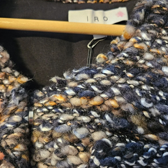 IRO Molly Bouclé Tweed Cropped Wool Blended Classic Jacket Size EU 40 US 8 - Picture 6 of 16